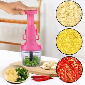 Picador de Verduras Manual de Plástico, Multifuncional, Cortador de Empuje, Utensilio de Cocina para Frutas y Verduras, Fácil de Limpiar, Sostenible - Product Image 2