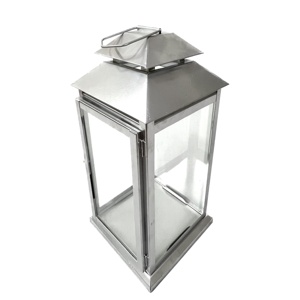 Wholesale Modern Style <b>Silver</b> Metal Candle Holder <b>Lantern</b> for Christmas Home and Outdoor Decoration Handmade Durable - Product Image 6