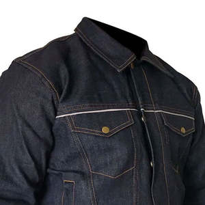 Chaqueta de Mezclilla Negra para Hombre, al por Mayor, de Alta Calidad, Lisa, de Manga Larga, con un Solo Botón - Product Image 4