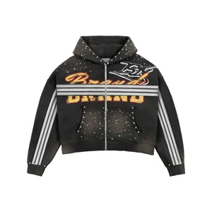 Ensemble de survêtement à capuche pour homme, style sportif, bleu foncé, imprimé avec des étoiles et un logo sur le devant, vêtements d'automne - Product Image 4