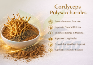 Hgo สารสกัดจากไมซีเลียมธรรมชาติแท้ (เกรดอาหาร) ข้อมูลจำเพาะของ Cordyceps polysaccharides 50% - Product Image 2