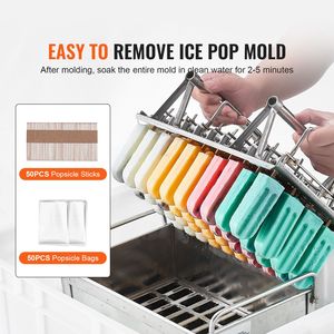 Stampi per Ghiaccioli in Acciaio Inox a Doppio Scomparto, 40 Pezzi, per Gelati alla Frutta e al Mais, Uso Domestico e Commerciale - Product Image 4
