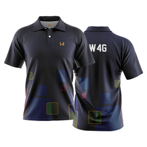 Polo à manches courtes pour homme, imprimé sur mesure, décontracté, de luxe, anti-plis, en tissu maille mélange coton/polyester - Product Image 3