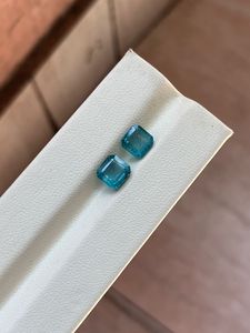 มรกตธรรมชาติจากแซมเบีย ทรงแอสเชอร์สีเขียวขัดเงา คู่ขนาด 7 มม. น้ำหนัก 3.2 กะรัต สำหรับทำเครื่องประดับ - Product Image 2