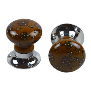 Boutons en céramique à mortaise au design floral émaillé et finition brillante, très tendance, pour l'intérieur et poignées de tiroir en céramique colorée - Product Image 2