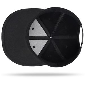 หมวกแก๊ปสีดำ 6 แผง แบบ Snapback ปรับขนาดได้ 男女兼用 ผ้าทวิลล์ ทรงเบสบอล สวมใส่สบาย เหมาะกับทุกฤดู สำหรับผู้ใหญ่ - Product Image 5