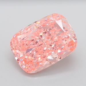 เพชรสีส้มอมชมพูสดใส ทรงคุชชั่น เจียระไนแบบมาสเตอร์คัท  ผลิตในห้องปฏิบัติการ ได้รับการรับรองจาก IGI สี F ความสะอาดระดับ VS2 - Product Image 1