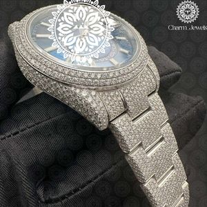 Charm_Jewells Women's Luxury Stainless Steel <b>Watch</b> With Diamond Encrusted Round Dial 43mm Analog Quartz Movement - Product Image 5