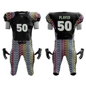 Conjunto de Uniforme de Fútbol Americano Sublimado Personalizado, Jersey y Pantalones para Equipo, Ropa de Juego Transpirable y Resistente que Absorbe la Humedad - Product Image 1