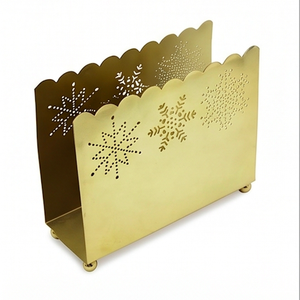 Servilletero de Metal dorado mate de primera calidad, diseño elegante, vajilla elegante perfecta, restaurantes, fiesta de boda, accesorio de comedor elegante - Product Image 1