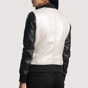 Wholesale Women's Genuine Leather Winter <b>Quilted</b> <b>Jackets</b> with Zipper Front Solid <b>Pattern</b> Printed Design-Hot Selling Stylish - Product Image 3