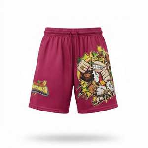 Venta Directa de Fábrica, Pantalones Cortos Deportivos Transpirables de Lona para Hombre, Estilo Casual Americano de Verano, Pantalones Cortos de Baloncesto y Fútbol, 100% Poliéster - Product Image 4