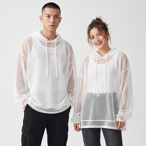 Sudaderas con Capucha de Malla Transparente con Logotipo Personalizado, Sudaderas con Capucha de Malla Transparente Extra Grandes, Sudadera con Capucha de Malla Transparente Unisex - Product Image 6