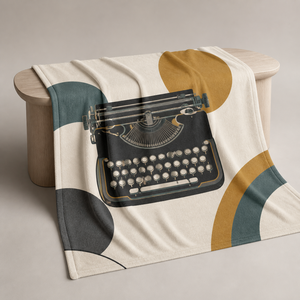 Custom Printed <b>Throw</b> Blanket Personalized Typewriter Turtle Bonsai Peacock Billiards Cocoa Sublimation Flannel Fleece Polyester - Product Image 1