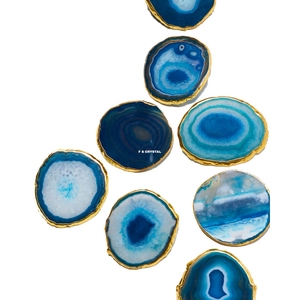 Sous-verres en agate violette, forme irrégulière, pierres précieuses polies, faits à la main, portables, durables, décoration d'intérieur, pierres de cristal Feng Shui F S - Product Image 1