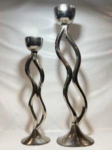 Ensemble de porte-bougies en aluminium de luxe, élégants supports décoratifs pour bougies pour mariage, fête, banquet, décoration de table - Product Image 4