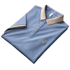Camiseta de Golf de Algodón para Hombre, Antiarrugas, con Diseño Geométrico Personalizado, Estampada - Product Image 4