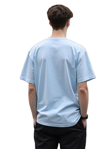 เสื้อยืดผู้ชายแบบฟอกสีสไตล์วินเทจ คอกลม ปักโลโก้ OEM ขายส่ง เสื้อยืดดีไซน์เนอร์แบบฟอกสีทรงโอเวอร์ไซส์ สั่งทำได้ - Product Image 2