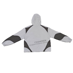 Chaqueta Técnica para Hombre, 100% Nailon, Impermeable, con Franjas Reflectantes, Diseño de Bloques de Color, Cortavientos - Product Image 3