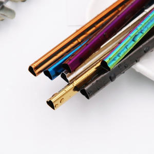 Accesorios de Bar para Cocina, Pajitas de Acero Inoxidable Multicolores, Pajita para Té con Leche en Forma de Corazón - Product Image 2