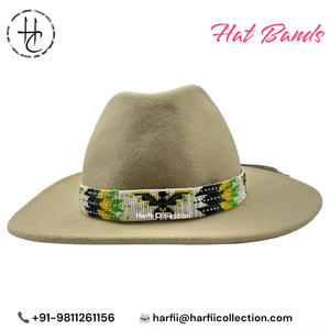 Bandeau de chapeau unisexe de 21 pouces en perles de qualité supérieure, largeur 1 pouce, accessoire de chapeau Fedora en cuir imprimé de luxe, style pêche et plein air - Product Image 6