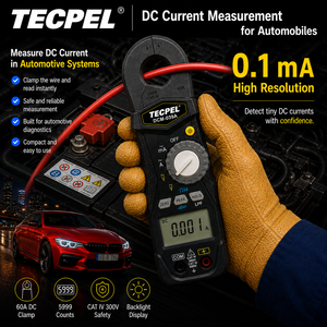 TECPEL DCM-039A 20A AC/DC ดิจิตอลแคลมป์มิเตอร์ DMM CAT III 600V ระดับความปลอดภัย 23 มม. ช่วงการวัดแบบแคลมป์ 600V AC/DC  3999 หน่วย - Product Image 4