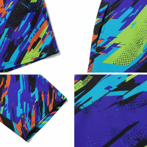Men's Mid Waist Woven Print Board <b>Shorts</b> Quick Dry Drawstring Casual Swim Trunks <b>Short</b> Length Multicolor Geometric Pattern - Product Image 5