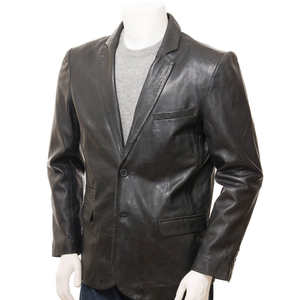 Chaqueta de Cuero Genuino para Hombre, Estilo Urbano, Alta Calidad, Corte Regular, Última Moda, Impermeable, Transpirable, Precio Razonable - Product Image 1