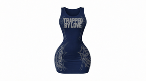 <b>Women's</b> Burgundy Sleeveless O-Neck High Waist Skinny Fit Rhinestone Spider Print Tank Dress Sleeveless <b>Romper</b> - Product Image 4