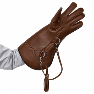 Wholesale Falconry <b>Gloves</b> Premium PU Waterproof Hawk Handling Wrist Length Protective Raptor Custom Logo Sports <b>Gloves</b> - Product Image 1