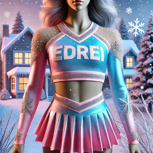 Uniformes de Animadoras Sublimados para Adultos y Jóvenes, Personalizados, OEM, con Estampado Sublimado - Product Image 5