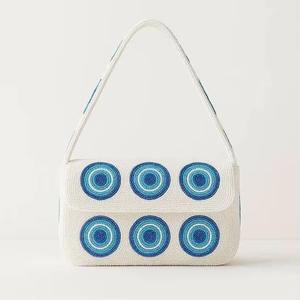 Bolso de Hombro Hecho a Mano con Cuentas y Lentejuelas, Diseño de Frutas Bordado, con Cierre, para Mujer, Estilo Bohemio, para Fiestas, Compras y Viajes - Product Image 5