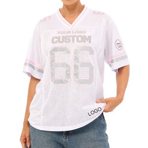 Nueva Camiseta de Fútbol Oversize Estilo Urbano con Cuello en V, Malla Transpirable, para Hombre y Mujer, Fabricada en Poliéster por OEM - Product Image 4