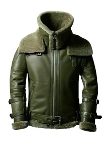 <b>Mens</b> Jayvion RAF Bomber <b>Shearling</b> Leather <b>Jacket</b> - Product Image 1