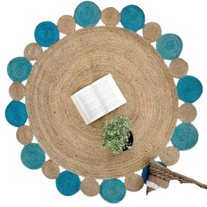 Nouveaux ensembles de tapis antidérapants et lavables, en jute, avec motifs floraux de qualité supérieure, pour la décoration intérieure et les tapis de sol. - Product Image 1