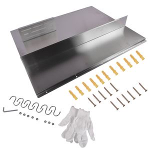 36 X 30.7 Inch Stainless Steel Range Hood Wall Shield Rectangle Backsplash <b>Storage</b> Shelf for Range Hood <b>Kitchen</b> <b>Storage</b> Solution - Product Image 5