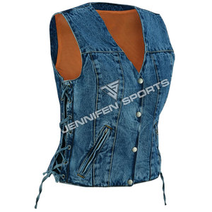 Chaleco de Motocicleta para Mujer 2026, Premium, 100% Algodón, Resistente al Viento, con Cierre de Botones y Cordones Laterales, para Verano e Invierno - Product Image 3