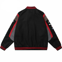 Veste universitaire unisexe en toile polyester/coton respirante et réversible, col montant, avec logo brodé personnalisé, vente en gros OEM