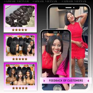 Prix de gros HD Lace Front perruques avec Os droite Remy Extensions de cheveux 100% pur brut non transformé vierge perruques de cheveux vietnamiens - Product Image 6