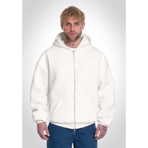 Women's Gray Full Sleeve Hooded <b>Zip</b>-<b>Up</b> Sweatshirt 100% Cotton Fleece Solid Color Autumn Wear - Product Image 4