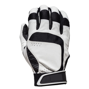 Guantes de Bateo SINEWY SPORTS Negros y Blancos de Poliéster/Algodón con Cierre de Gancho y Bucle, Transpirables, para Entrenamiento, Unisex, para Adultos, Ambidiestros - Product Image 2