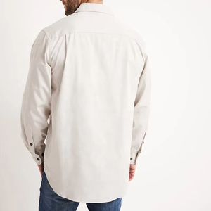 Chemise homme manches longues 100% coton, coupe ample, fermeture demi-boutonnée, indice UPF 50+, légère, pour l'été, idéale pour le travail. - Product Image 4