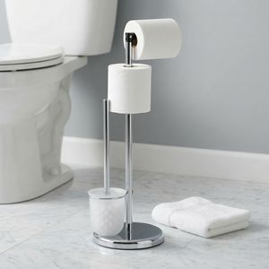 OFERTA OEM: Muebles de Almacenamiento para el Hogar, Accesorios de Baño, Portarrollos de Papel Higiénico, Cepillo, Acabado Cromado Metálico Moderno, Ajustable, Envío Gratis - Product Image 1