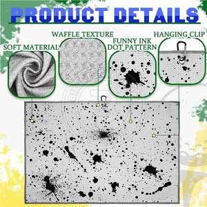ผ้าขนหนูวาฟเฟิลสำหรับกอล์ฟ แห้งเร็ว เนื้อนุ่ม คุณภาพสูง สำหรับดูแลอุปกรณ์และการใช้งานกลางแจ้ง - Product Image 4