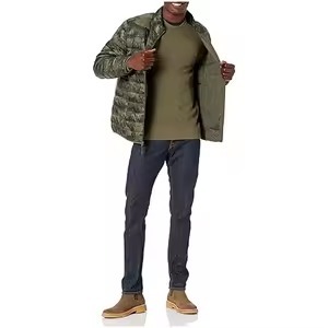 <b>Men</b> Autumn Three Button <b>White</b> Handsome Casual Bomber <b>Jacket</b> O-neck Breathable Geometric Pattern Youth Coat Tops - Product Image 5