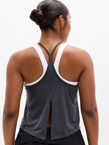 <b>Womens</b> Breathable Loose Fit Sleeveless O-Neck Workout Tank Top with High Waist <b>Capri</b> <b>Leggings</b> in Polyester/Cotton - Product Image 6