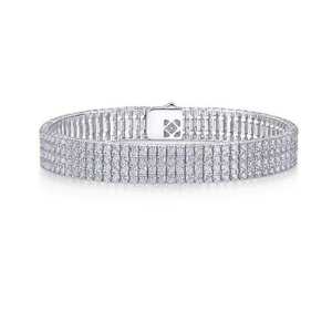 Bracelet en moissanite et or pour femme et homme, design à taille mixte, diamant cultivé en laboratoire, pour mariage - Product Image 3