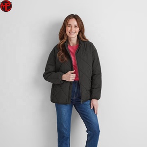 Chaqueta acolchada para mujer con cremallera, abrigo de invierno acolchado, transpirable, cortavientos, informal, tipo burbuja. - Product Image 1