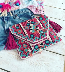 Pochette de soirée pour femme ornée de perles, avec broderie personnalisable, idéale pour les mariages et les fêtes - Product Image 2