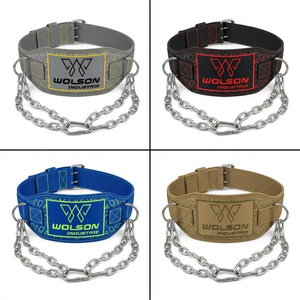 Reinforced Dip <b>Belt</b> with Metal <b>Chain</b> for Bodybuilding Cross Training and Home Gym Workouts Gear Premium Training. - Product Image 2